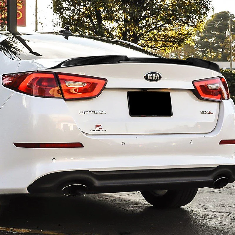 V-Style Rear Trunk Lip Duckbill Spoiler Wing For 2014-2015 Kia Optima K5 -Real Carbon Fiber - Image 7