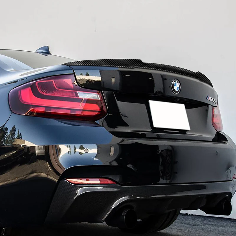 V-Style Rear Trunk Lip Duckbill Spoiler Wing For 2014-2021 BMW 2-Series F87 F22 2-DR / Coupe -Real Carbon Fiber - Image 5