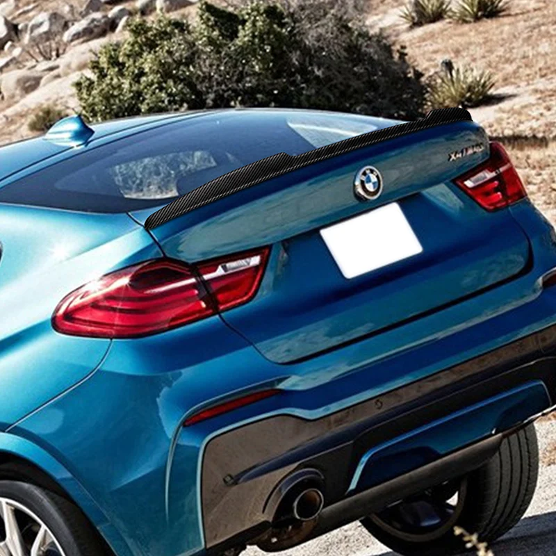 V-Style Rear Trunk Lip Duckbill Spoiler Wing For 2015-2017 BMW F26 X4 -Real Carbon Fiber - Image 5