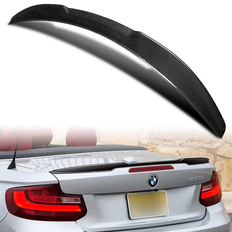 V-Style Rear Trunk Lip Duckbill Spoiler Wing For 2015-2021 BMW F23 2-Series Convertible -Real Carbon Fiber - Image 6