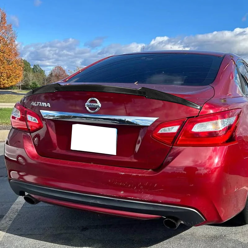 V-Style Rear Trunk Lip Duckbill Spoiler Wing For 2016-2018 Nissan Altima 4-DR / Sedan -Real Carbon Fiber - Image 5
