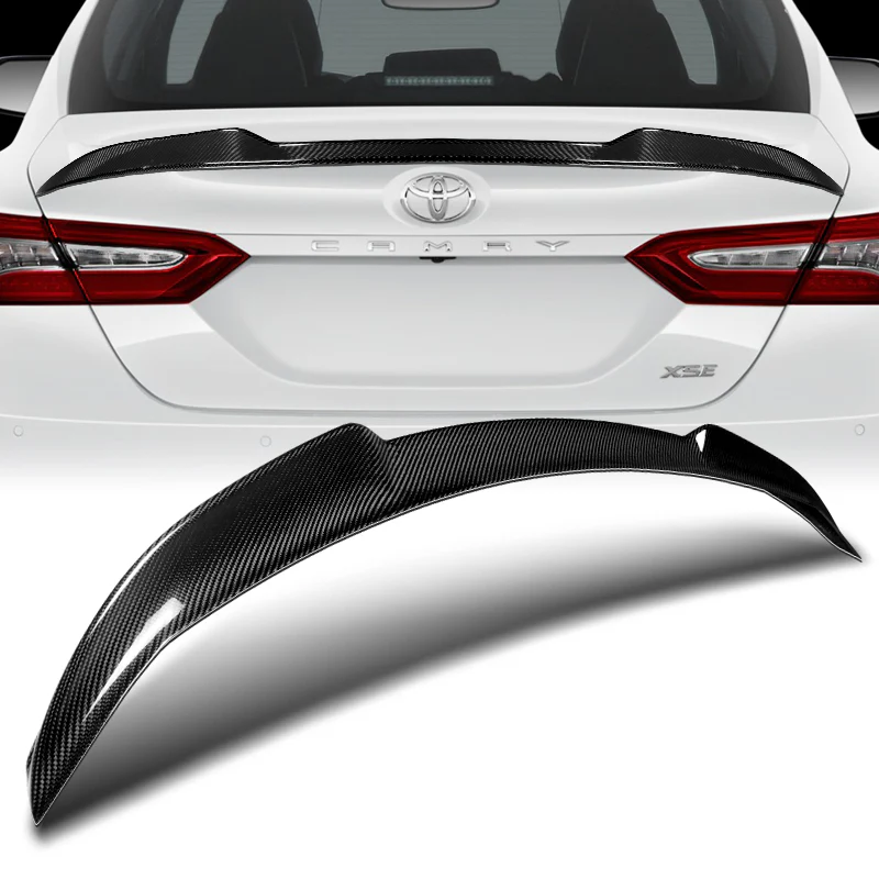 V-Style Rear Trunk Lip Duckbill Spoiler Wing For 2018-2024 Toyota Camry XLE XSE SE -Real Carbon Fiber - Image 7