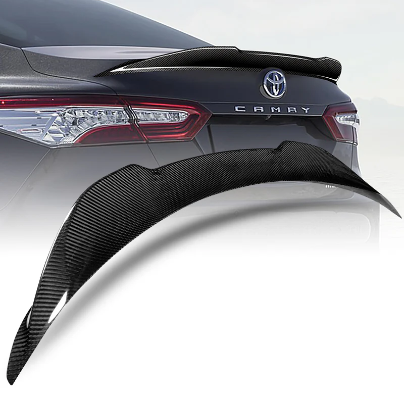 V-Style Rear Trunk Lip Duckbill Spoiler Wing For 2018-2024 Toyota Camry -Real Carbon Fiber - Image 6
