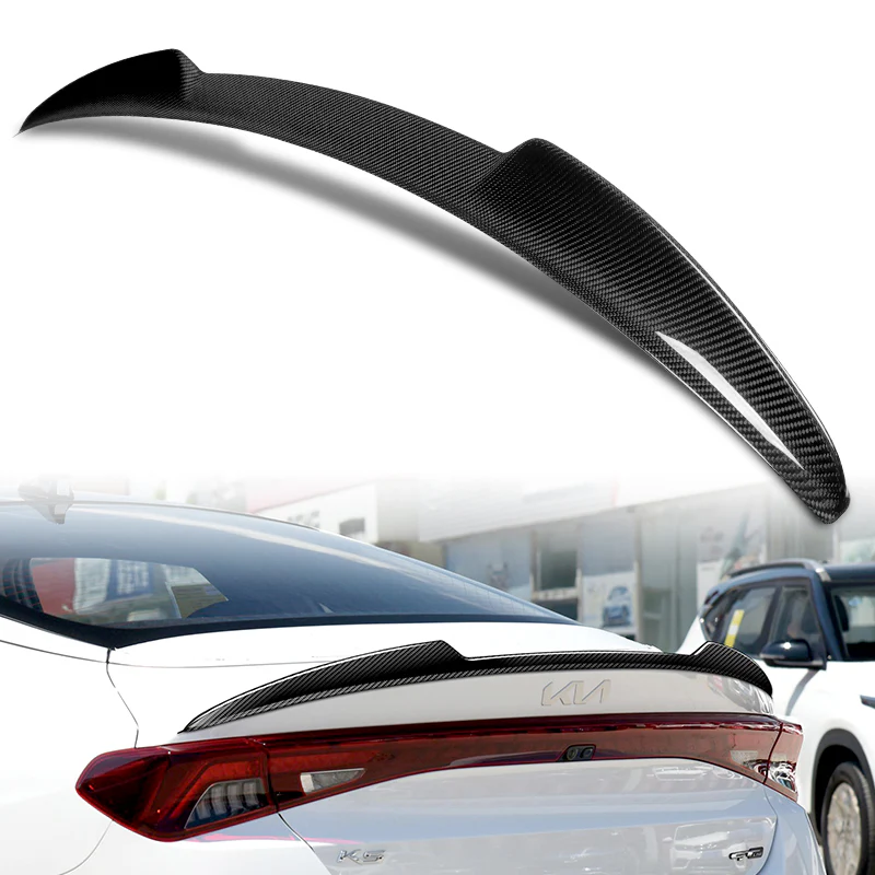 V-Style Rear Trunk Lip Duckbill Spoiler Wing For 2021-2024 Kia Optima K5 -Real Carbon Fiber - Image 6