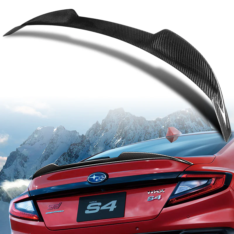 V-Style Rear Trunk Lip Duckbill Spoiler Wing For 2022-2025 Subaru WRX Sedan -Real Carbon Fiber - Image 5