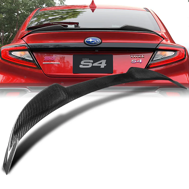 V-Style Rear Trunk Lip Duckbill Spoiler Wing For 2022-2025 Subaru WRX Sedan -Real Carbon Fiber - Image 6