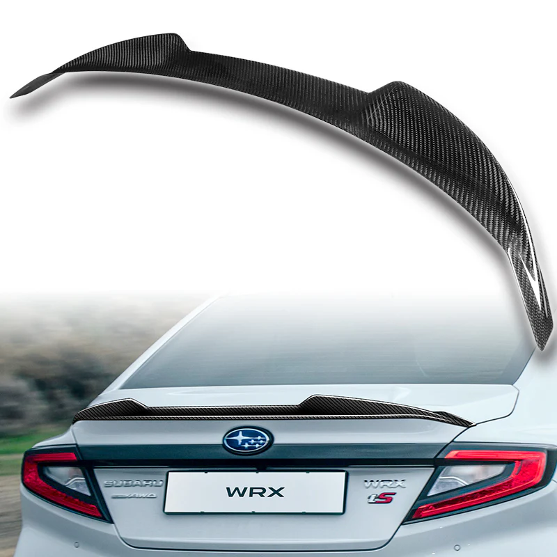 V-Style Rear Trunk Lip Duckbill Spoiler Wing For 2022-2025 Subaru WRX Sedan -Real Carbon Fiber - Image 7