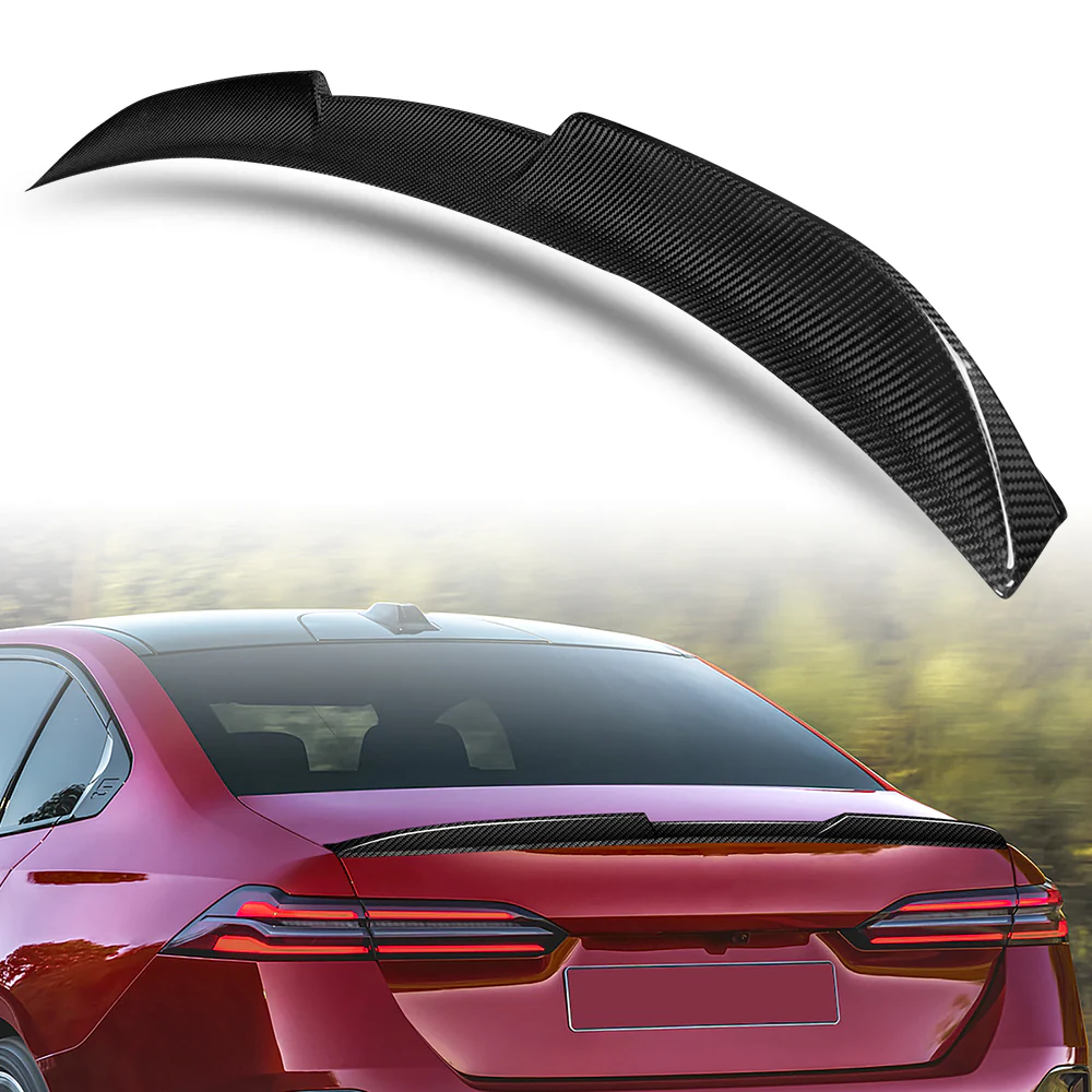 V-Style Rear Trunk Lip Duckbill Spoiler Wing For 2024-2025 BMW 5-Series i5 G60 -Real Carbon Fiber - Image 5