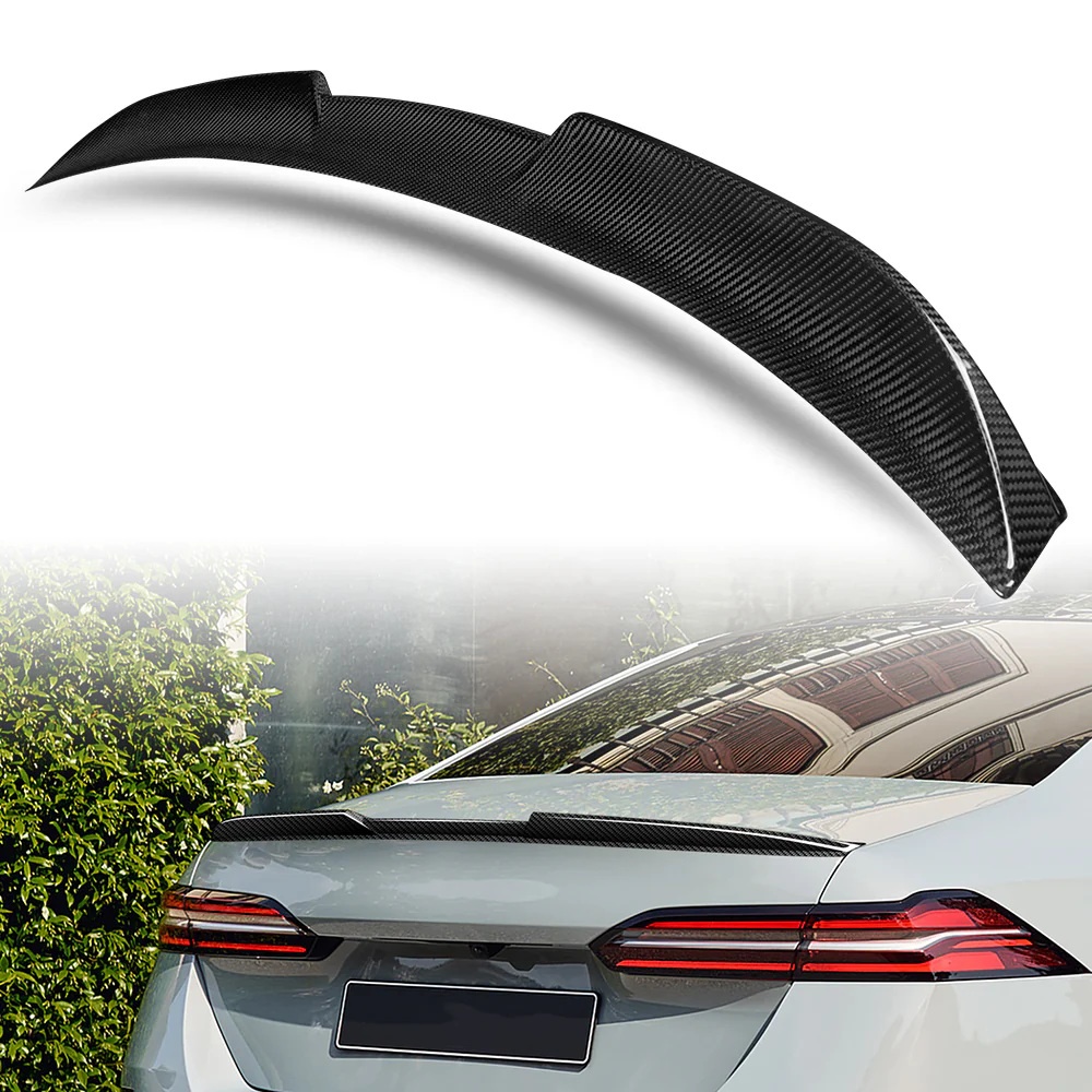 V-Style Rear Trunk Lip Duckbill Spoiler Wing For 2024-2025 BMW 5-Series i5 G60 -Real Carbon Fiber - Image 6