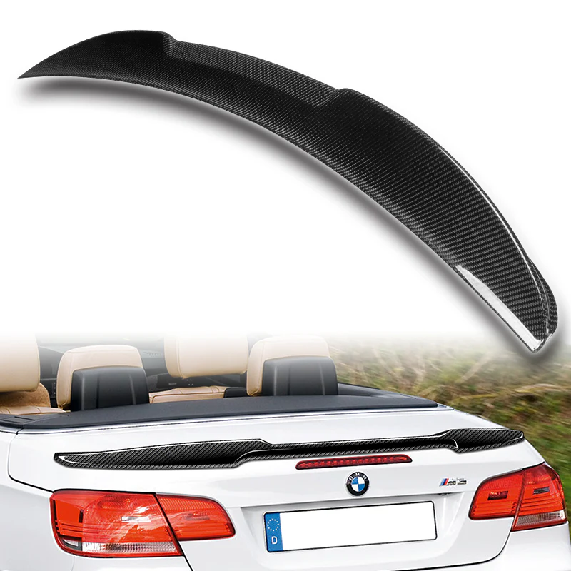 V-Style Rear Trunk Lip Spoiler Wing For 2007-2013 BMW 3-Series E93 Convertible -Real Carbon Fiber - Image 5
