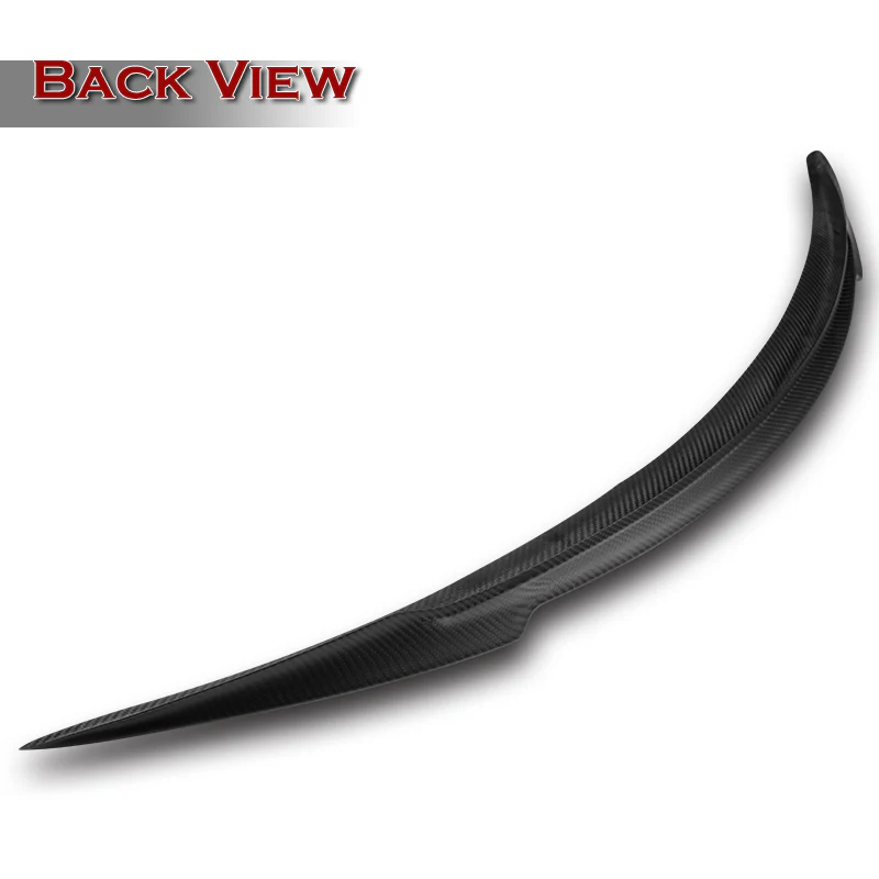 V-Style Rear Trunk Lip Spoiler Wing For 2012-2024 Tesla Model S -Matte Carbon Fiber - Image 4