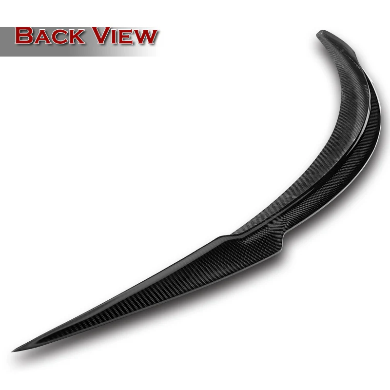 V-Style Rear Trunk Lip Spoiler Wing For 2012-2024 Tesla Model S -Real Carbon Fiber - Image 4