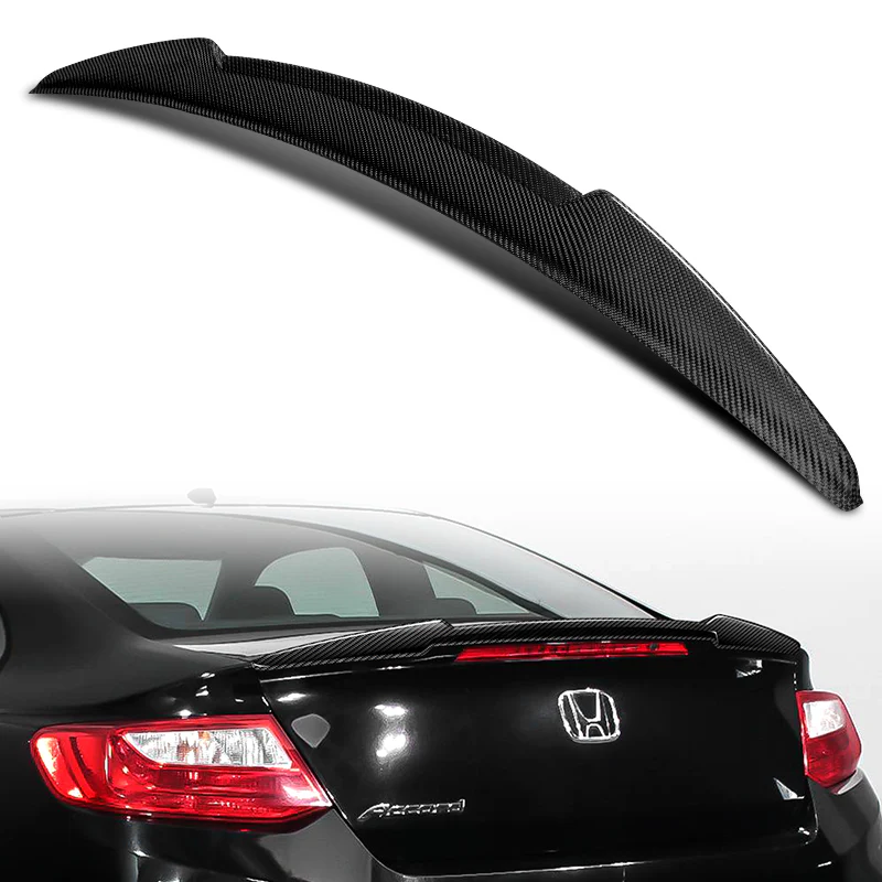 V-Style Rear Trunk Lip Duckbill Spoiler Wing For 2013-2017 Honda Accord 2-DR / Coupe -Real Carbon Fiber - Image 7