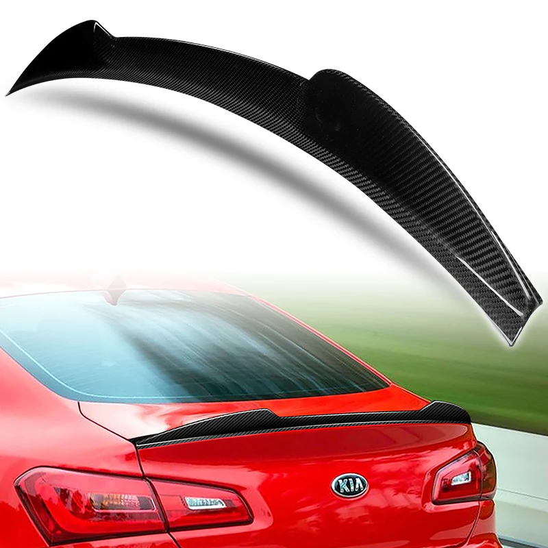 V-Style Rear Trunk Lip Spoiler Wing For 2014-2016 Kia Forte Koup Coupe 2-DR -Real Carbon Fiber - Image 6