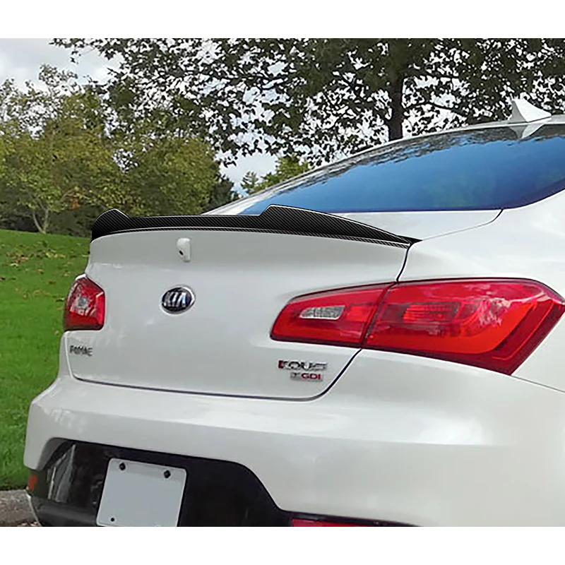 V-Style Rear Trunk Lip Spoiler Wing For 2014-2016 Kia Forte Koup Coupe 2-DR -Real Carbon Fiber - Image 7