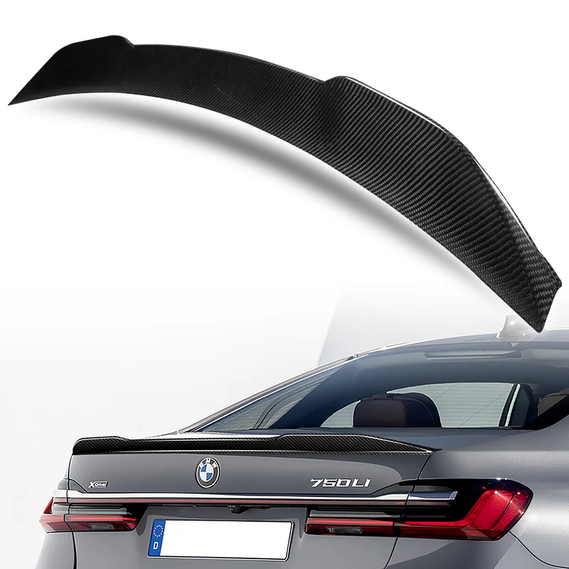 V-Style Rear Trunk Lip Spoiler Wing For 2016-2022 BMW 7-Series G11 G12 4-DR / Sedan -Real Carbon Fiber - Image 7