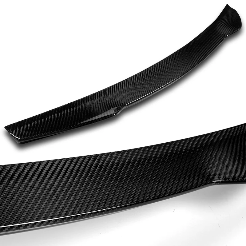 V-Style Rear Trunk Lip Spoiler Wing For 2017-2021 Honda Civic Hatchback -Real Carbon Fiber - Image 2