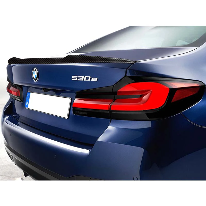 V-Style Rear Trunk Lip Spoiler Wing For 2017-2023 BMW 5-Series G30 -Real Carbon Fiber - Image 5