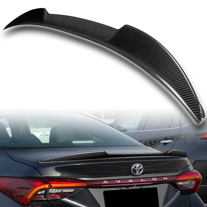 V-Style Rear Trunk Lip Spoiler Wing For 2019-2022 Toyota Avalon -Real Carbon Fiber - Image 5