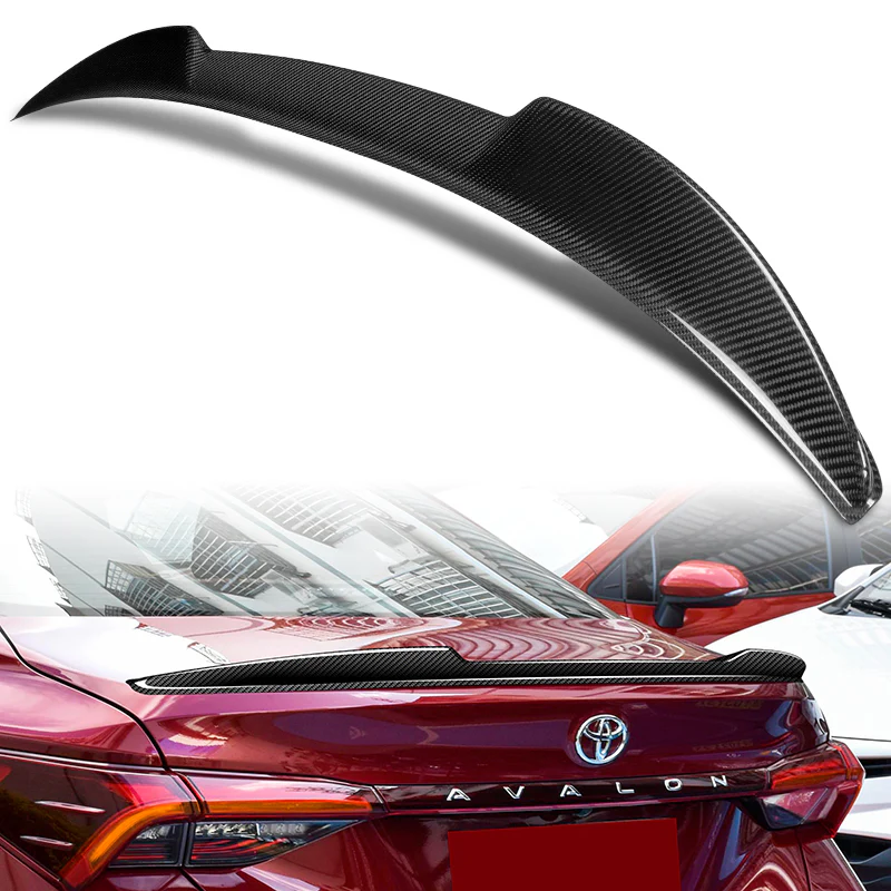 V-Style Rear Trunk Lip Spoiler Wing For 2019-2022 Toyota Avalon -Real Carbon Fiber - Image 6