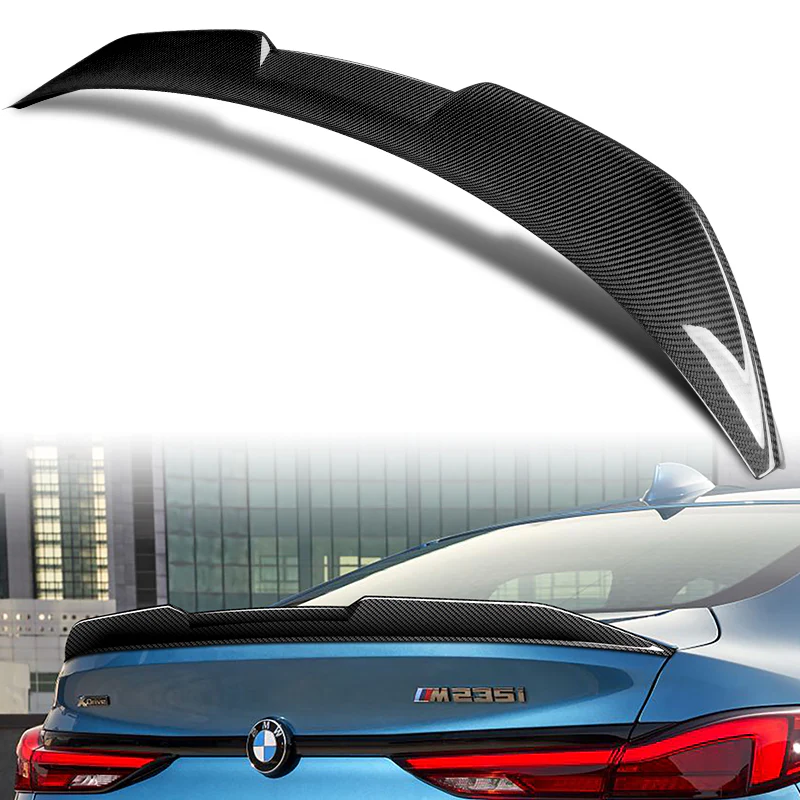 V-Style Rear Trunk Lip Spoiler Wing For 2020-2024 BMW 2-Series Gran Coupe F44 4-DR / Sedan -Real Carbon Fiber - Image 6