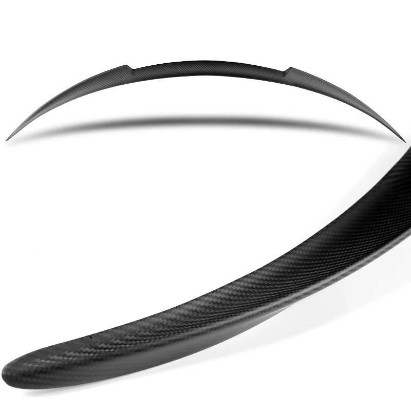 V-Style Rear Trunk Lip Spoiler Wing For 2020-2024 Tesla Model Y -Matte Carbon Fiber - Image 2