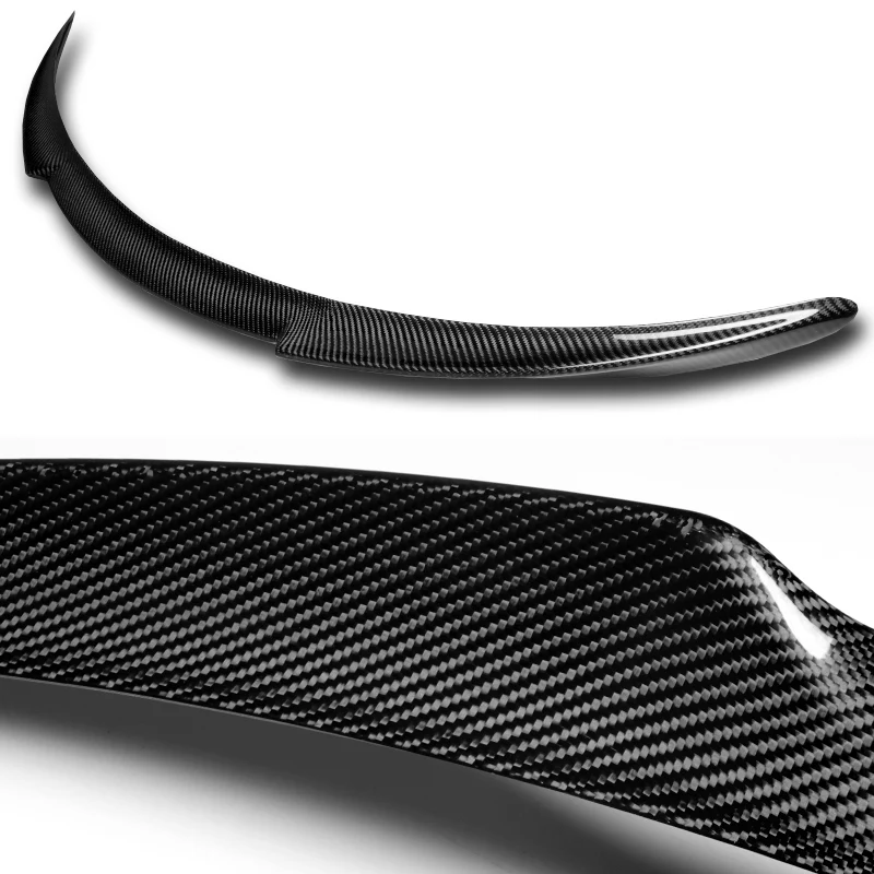 V-Style Rear Trunk Lip Spoiler Wing For 2020-2024 Tesla Model Y -Real Carbon Fiber - Image 2