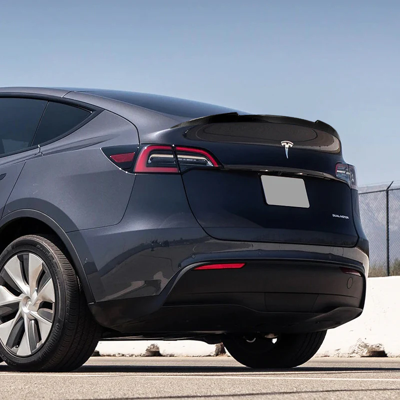 V-Style Rear Trunk Lip Spoiler Wing For 2020-2024 Tesla Model Y -Real Carbon Fiber - Image 7