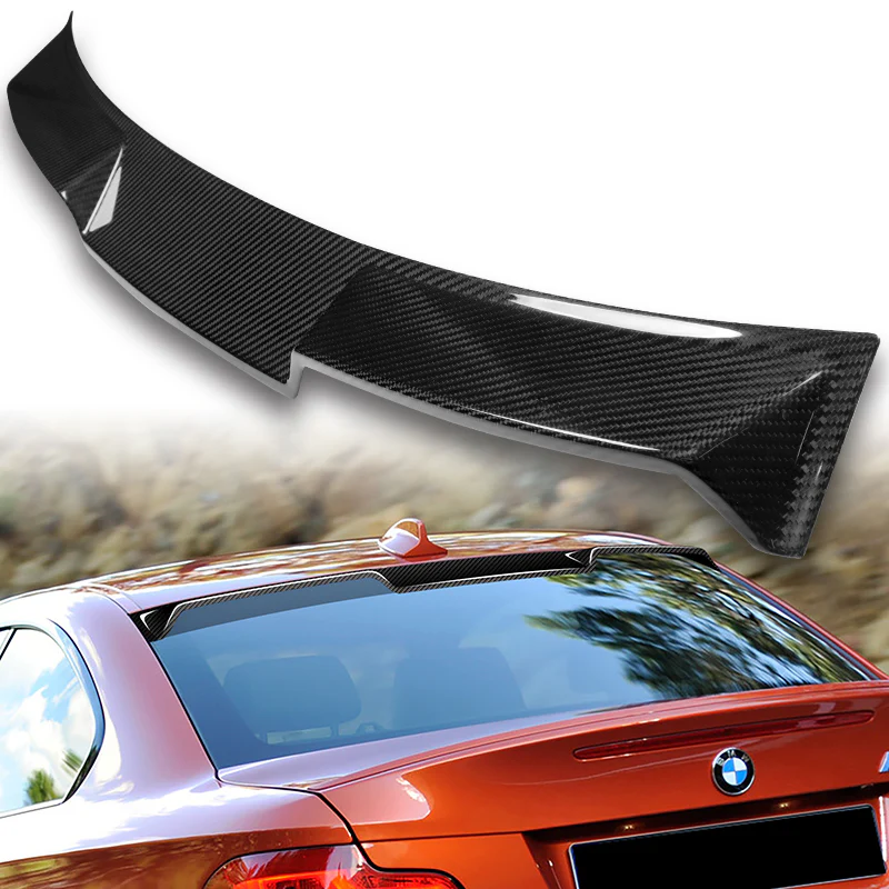 V-Style Rear Window Roof Visor Wing Spoiler For 2008-2013 BMW E82 1-Series 2-DR / Coupe -Real Carbon Fiber - Image 5