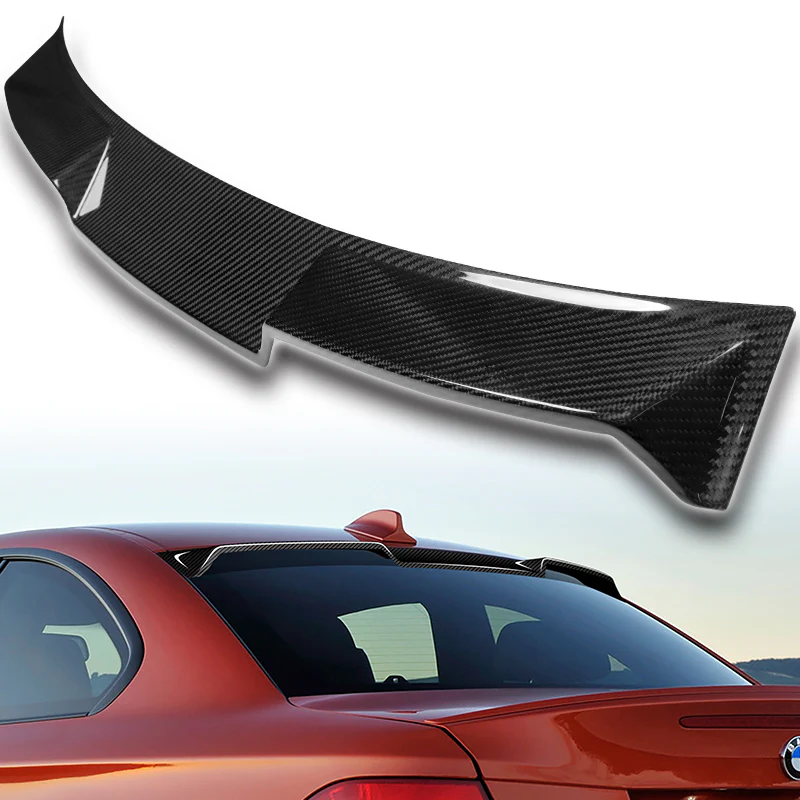 V-Style Rear Window Roof Visor Wing Spoiler For 2008-2013 BMW E82 1-Series 2-DR / Coupe -Real Carbon Fiber - Image 6