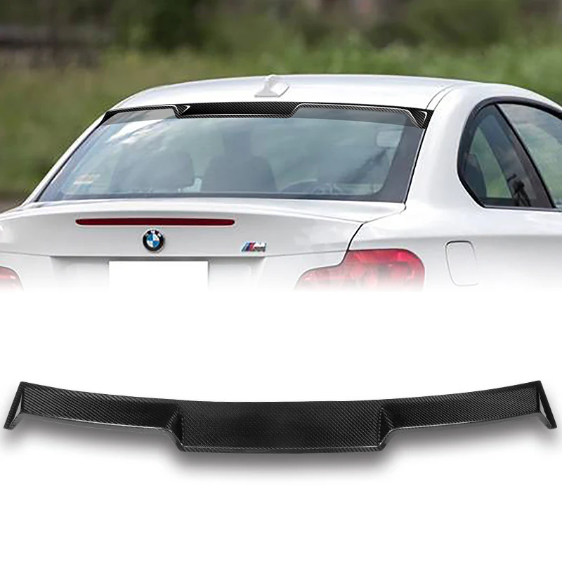V-Style Rear Window Roof Visor Wing Spoiler For 2008-2013 BMW E82 1-Series 2-DR / Coupe -Real Carbon Fiber - Image 7