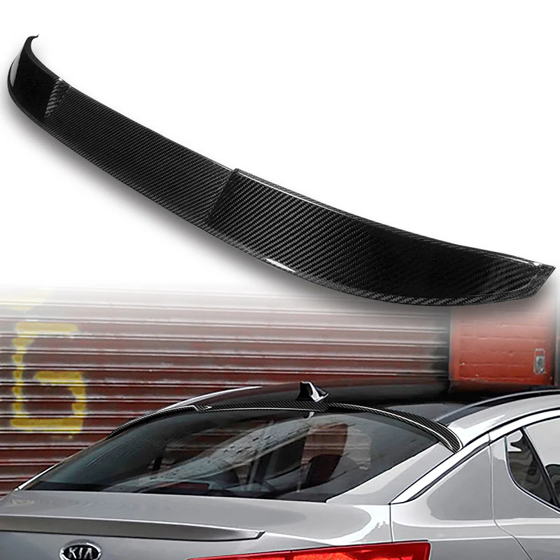 V-Style Rear Window Roof Visor Wing Spoiler For 2011 - 2015 Kia Optima K5 -Real Carbon Fiber - Image 5