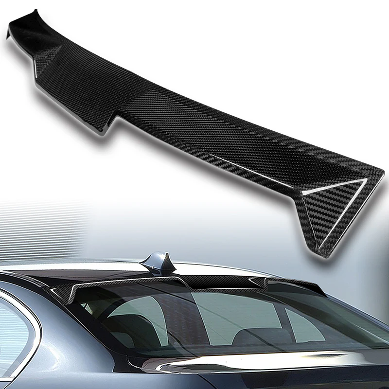 V-Style Rear Window Roof Visor Wing Spoiler For 2011-2016 BMW M5 F10 5-Series -Real Carbon Fiber - Image 6
