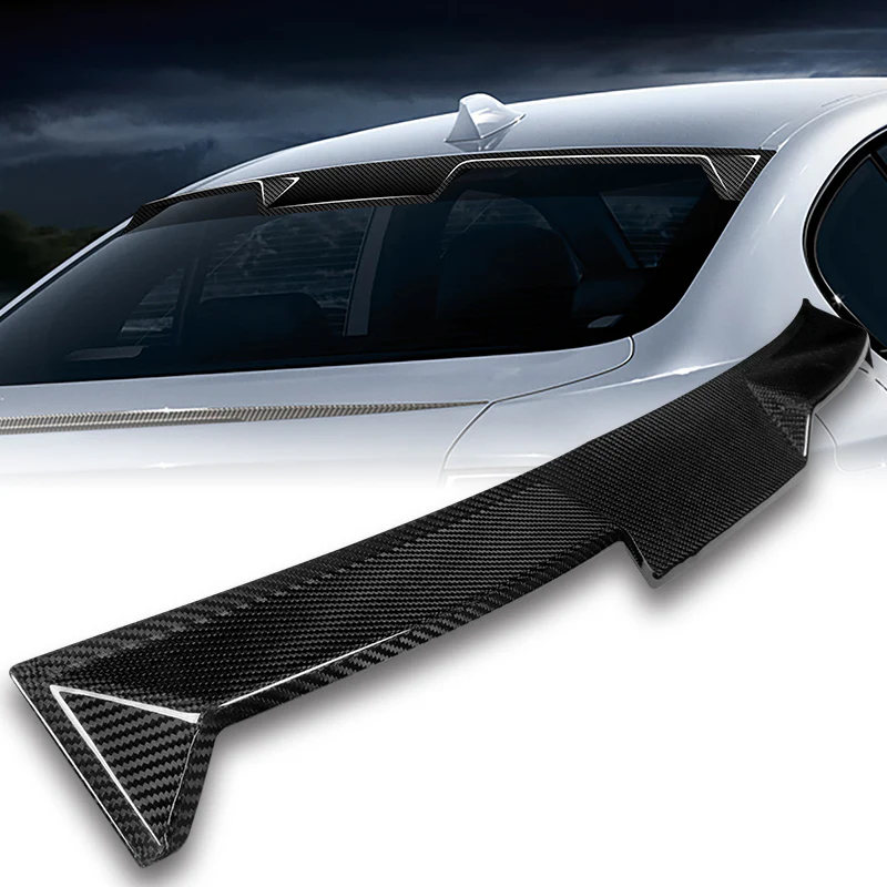 V-Style Rear Window Roof Visor Wing Spoiler For 2011-2016 BMW M5 F10 5-Series -Real Carbon Fiber - Image 7