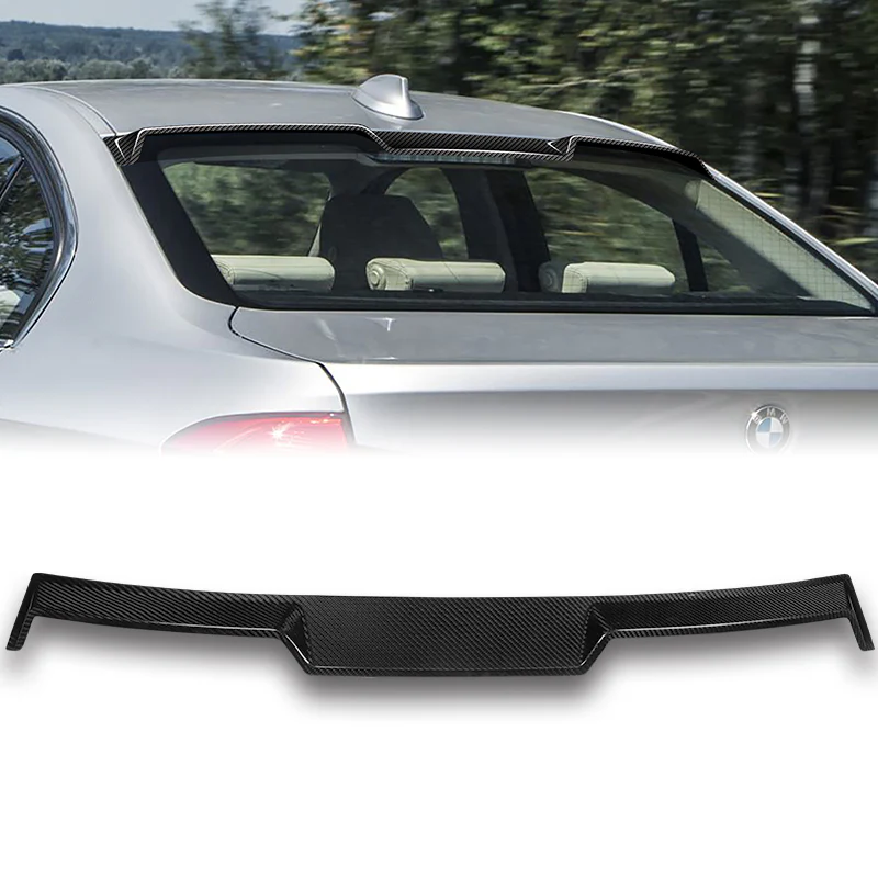 V-Style Rear Window Roof Visor Wing Spoiler For 2012-2018 BMW F30 F80 3-Series 4-DR / Sedan -Real Carbon Fiber - Image 7