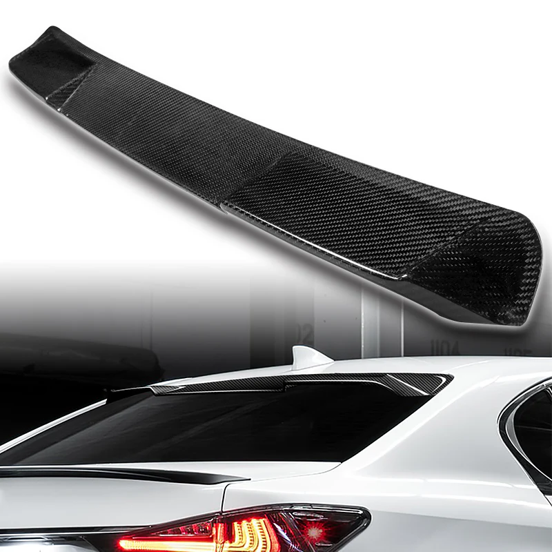 V-Style Rear Window Roof Visor Wing Spoiler For 2013-2020 Lexus GS300 GS350 GSF -Real Carbon Fiber - Image 7