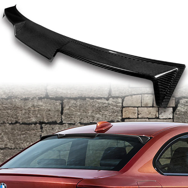 V-Style Rear Window Roof Visor Wing Spoiler For 2014-2021 BMW F22 F87 2-Series 2-DR / Coupe -Real Carbon Fiber - Image 5