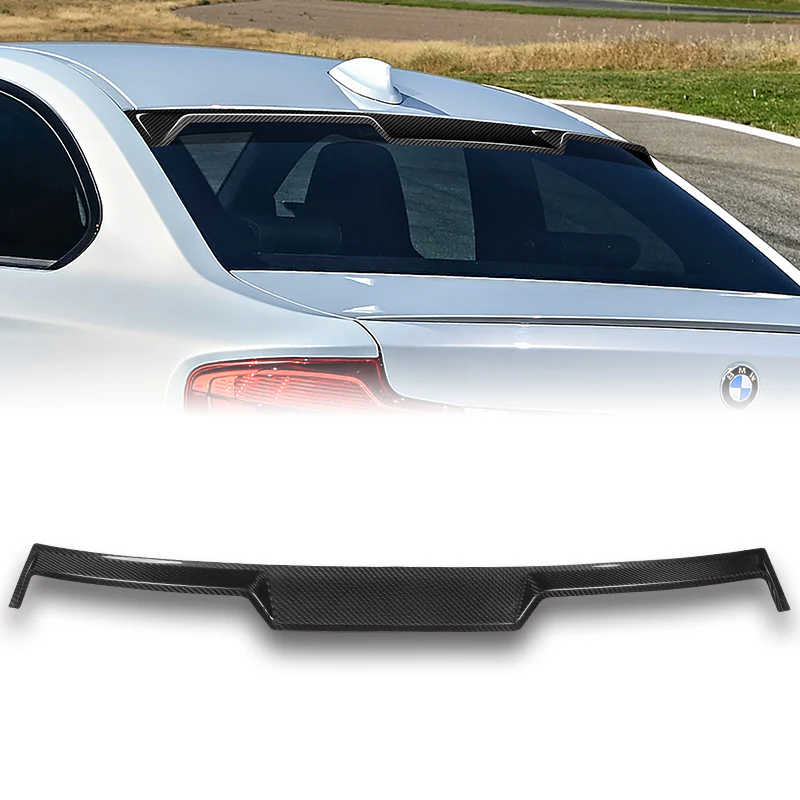V-Style Rear Window Roof Visor Wing Spoiler For 2014-2021 BMW F22 F87 2-Series 2-DR / Coupe -Real Carbon Fiber - Image 6