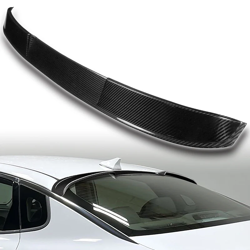 V-Style Rear Window Roof Visor Wing Spoiler For 2016 - 2020 Kia Optima K5 -Real Carbon Fiber - Image 6