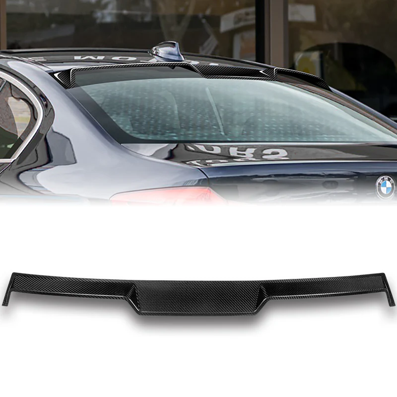 V-Style Rear Window Roof Visor Wing Spoiler For 2017-2023 BMW G30 5-Series 4-DR / Sedan -Real Carbon Fiber - Image 6