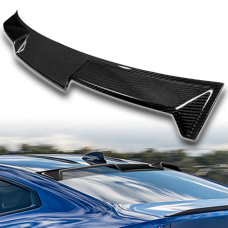 V-Style Rear Window Roof Visor Wing Spoiler For 2021-2023 BMW G22 G82 4-Series 2-DR / Coupe -Real Carbon Fiber - Image 6