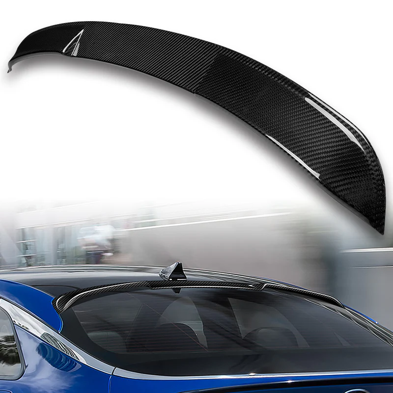 V-Style Rear Window Roof Visor Wing Spoiler For 2021 - 2024 Kia K5 Sedan -Real Carbon Fiber - Image 5