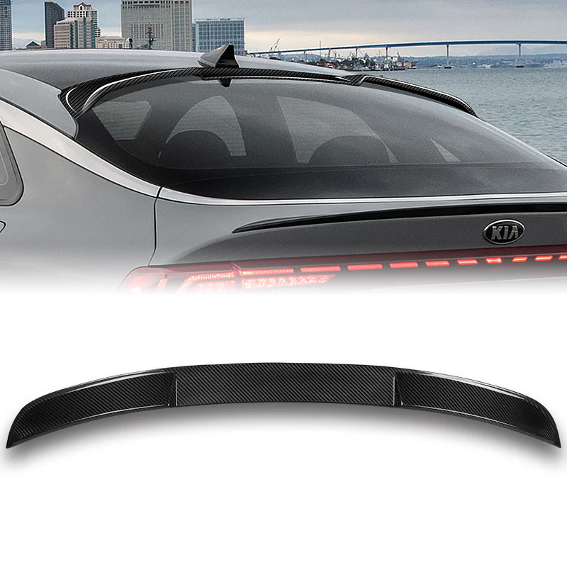 V-Style Rear Window Roof Visor Wing Spoiler For 2021 - 2024 Kia K5 Sedan -Real Carbon Fiber - Image 6