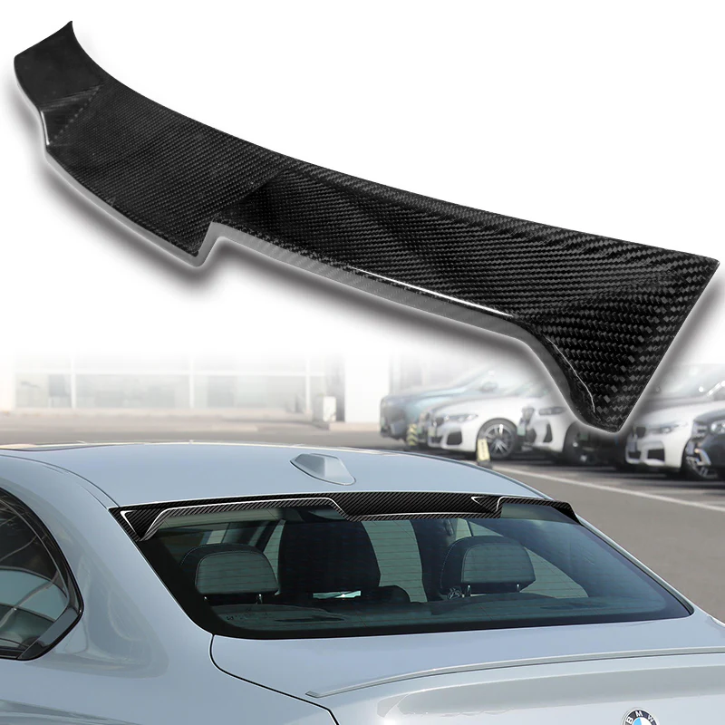 V-Style Rear Window Roof Visor Wing Spoiler For 2022-2025 BMW G42 2-Series 2-DR / Coupe -Real Carbon Fiber - Image 5