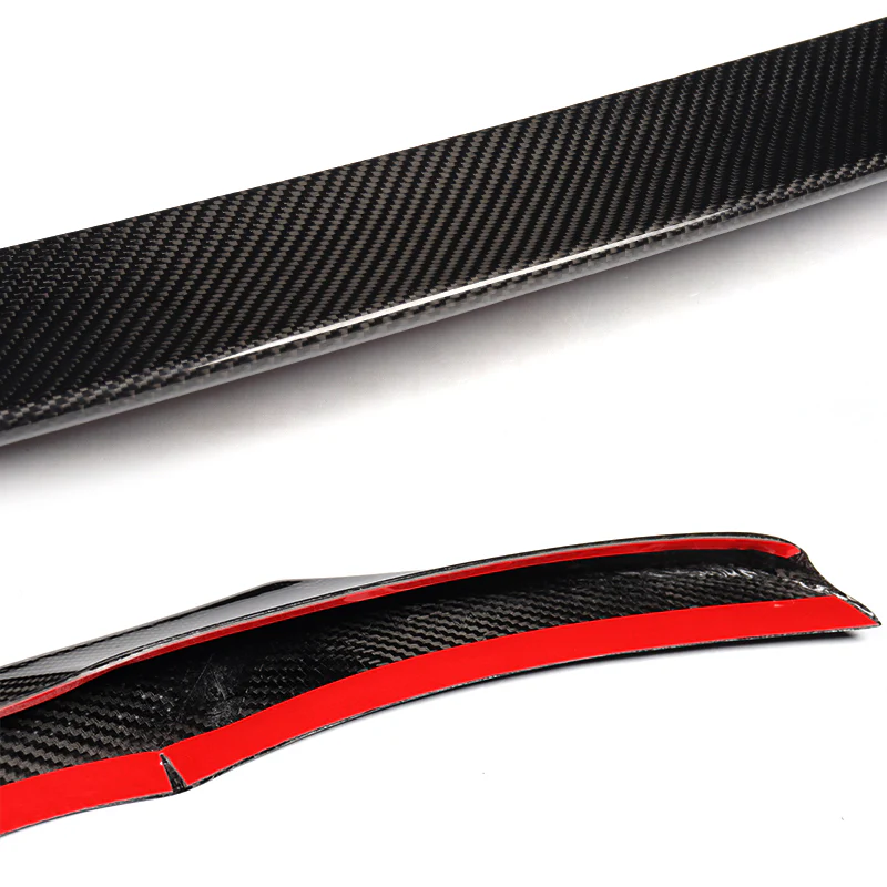 V-Type Rear Trunk Lip Duckbill Spoiler Wing For 2019-2022 Mazda 3 Axela 4-DR / Sedan -Real Carbon Fiber - Image 2