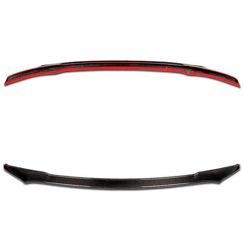 V-Type Rear Trunk Lip Duckbill Spoiler Wing For 2019-2022 Mazda 3 Axela 4-DR / Sedan -Real Carbon Fiber - Image 4