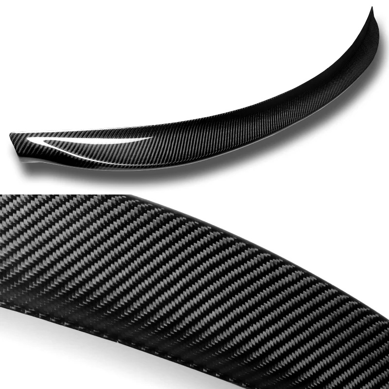 V2-Style Rear Trunk Lip Spoiler Wing For 2012-2015 Honda Civic 4-DR / Sedan -Real Carbon Fiber - Image 2