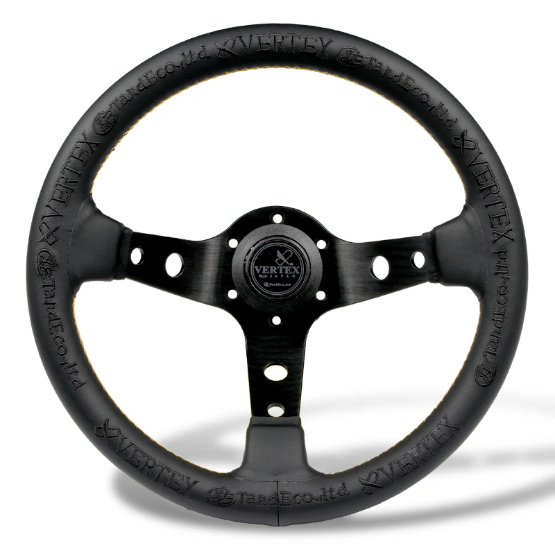 Vertex "King" Universal 13'' Black Deep Dish Car Racing Drift Race Sport Steering Wheel - Image 2