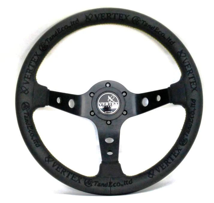 Vertex "King" Universal 13'' Black Deep Dish Car Racing Drift Race Sport Steering Wheel - Image 5