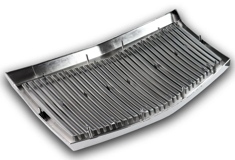 Vertical Phantom Style For 2005 - 2010 Chrysler 300 300C Front Bumper Grille Grill Outline Trim Overlay Cover -Chrome ABS - Image 2